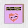 Scratch off and reveal card: Holiday, vacation, surprise destination in a choice of colours, any destination, airport departure board design - Blue - Gold