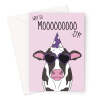 Moody Cow Birthday Card - A5 Portrait - 1 Card