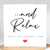 Personalised Retirement Card Happy Retirement and Relax