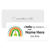 #hello my name is... Name Badge - Irish Rainbow