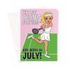 Lady Tennis Player Birthday Card - A5 Portrait - 1 Card