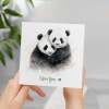Valentine's Day Card For Wife Valentine's Day Card For Husband Boyfriend or Girlfriend Valentine's Day Card For Him or Her Panda Love - Square (5.5x5.5) / Blank Inside