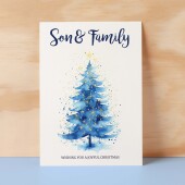 Christmas Card For Son and Family Card For Him Xmas Card for Son Christmas Card for Loved One Family Card Christmas Tree Card