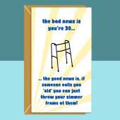 Funny 30th Birthday Card - Personalised inside if required - For Him or For Her, brother, sister, friend - Cheeky Card for 30 year old.