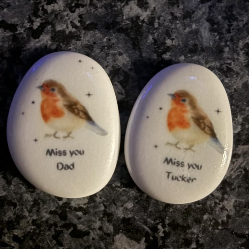 Personalised Robin Keepsake Pebbles