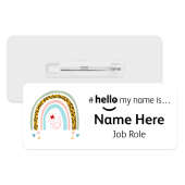 #hello my name is... Name Badge - Stethoscope Rainbow