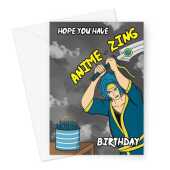 Anime Sword Master Birthday Card For Him