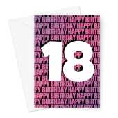 18th Birthday Card For Her | Pink