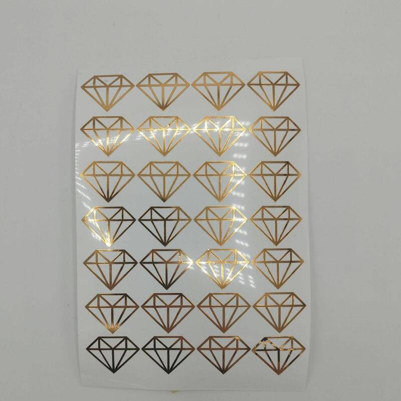 Diamond Stickers Holographic or Gold - Gold
