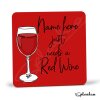 Red Wine Hand Drawn Coaster - Home Bar - Birthday Gift. Secret Santa - Hand Drawn Red Wine Coaster Personalised Drink Coasters - Single Coaster