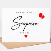 We Have a Little Surprise for You Balloons Pregnancy Reveal Cards