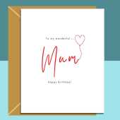 Mum birthday card - personalised inside if required - heartfelt birthday card for your mother whether she's turning 50, 60. 70, or any age