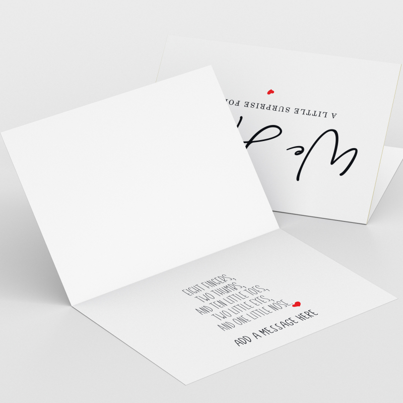 We Have a Little Surprise for You Pregnancy Reveal Cards - A6 - 4.1" x 5.8"
