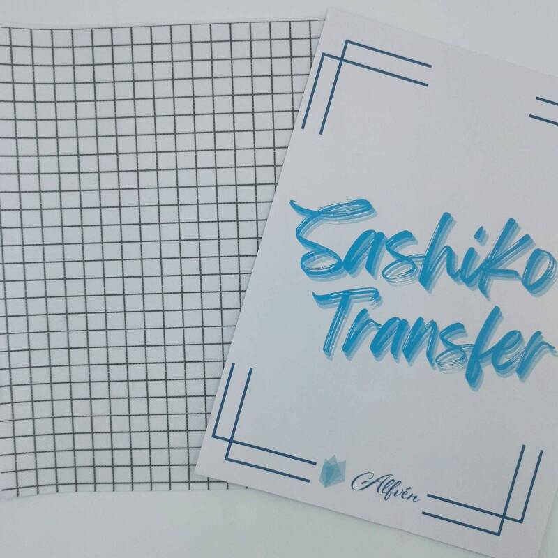 Large Washable Sashiko Transfers | Stitching Grid | Circles - 1