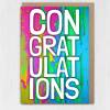 Rainbow paint splat, paint drips colourful congratulations, well done, exam results, graduation card: Con Grat Ulat Ions (Size A6/A5/A4) - A6: Single card