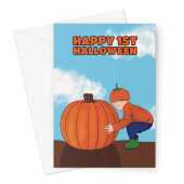 Cute Happy 1ST Halloween Card Greeting Card