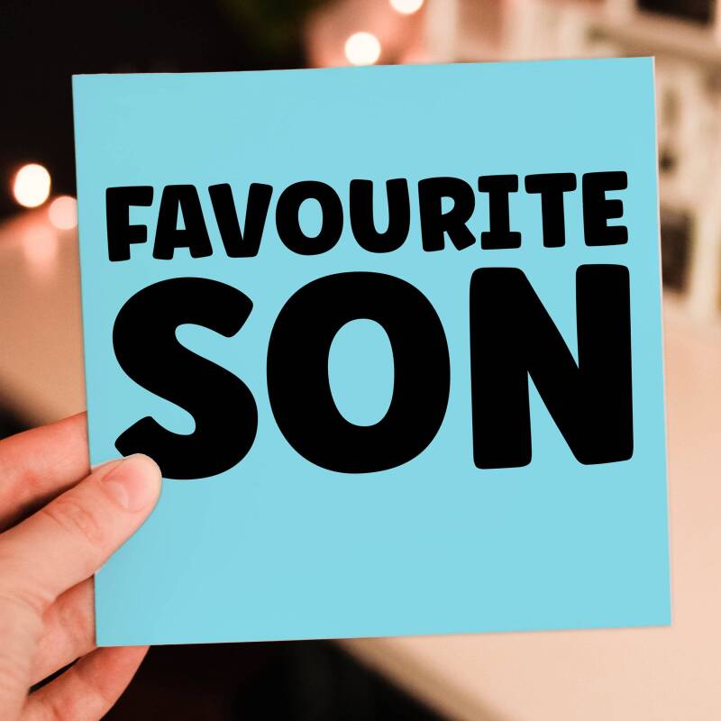 Funny favourite person birthday card for mum, dad, brother, sister, wife, husband, auntie, uncle, niece, nephew (Size A6/A5/A4/Square 6x6") - A6: Single card - Blue