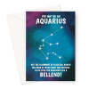 Aquarius Rude Star Sign Birthday Card - A5 Portrait - 1 Card