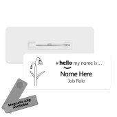 #hello my name is... Name Badge - Floral Line Art