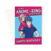 Cute Girlfriend Anime Birthday Card - A5 Portrait - 1 Card