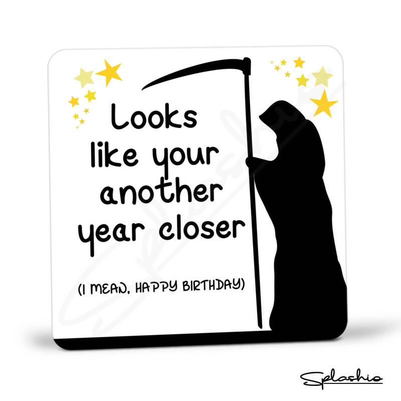 Birthday Coaster - Personalised  Coaster Funny Birthday Gift For Him For Her Personalised Gift - Funny Birthday Coaster - Single Coaster