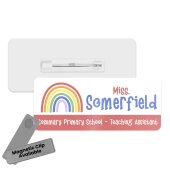 Rainbow - Teacher Name Badge, Nurse Name Badge, Personalised Name Badge cute pastle rainbow. Colourful Name Badge for School Teachers