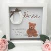 Personalised Teddy Bear New Baby Frame, new baby gift, baby initial frame - Without lights