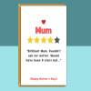 Customisable Mum Mother's Day Card - Ideal Personalised Mothers Day Greetings Card For Your Mum