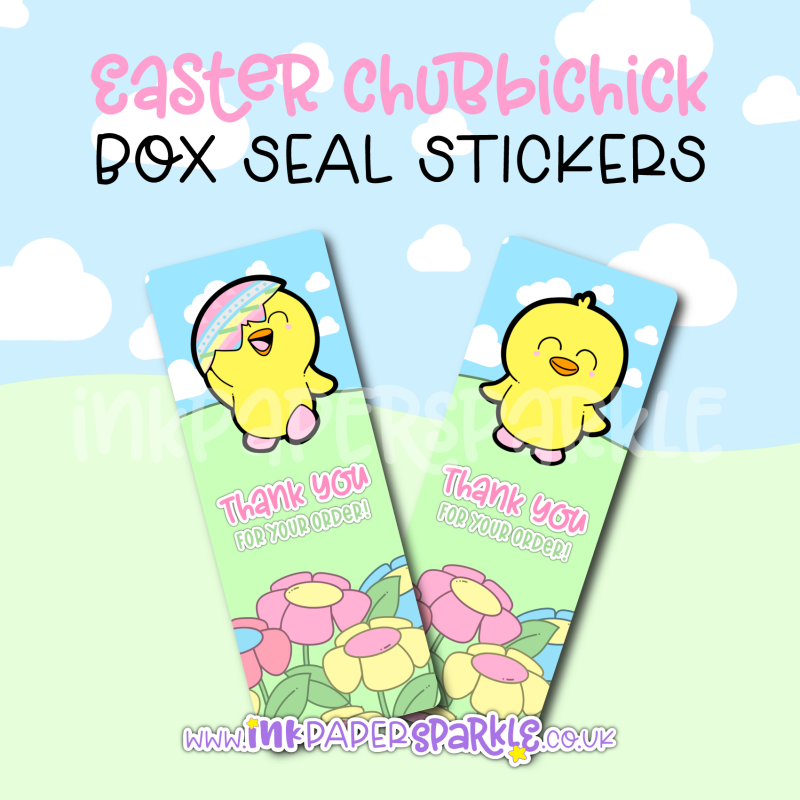 Easter ChubbiChick Box Seal Stickers - Single sheet (1)