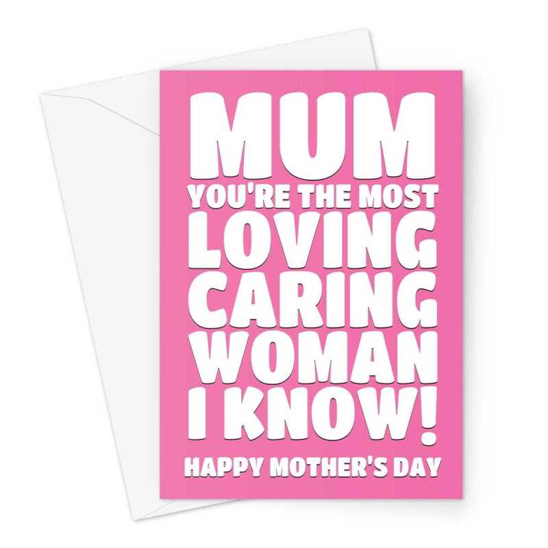 Loving Caring Mum Mother's Day Card - A5 Portrait - 1 Card