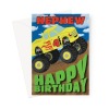 Nephew 4th Birthday Card Monster Trucks - A5 Portrait - 1 Card