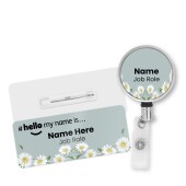 Floral Daisy Name Badge - NHS Nurse Daisy Name Badge & Reel