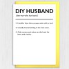 DIY Husband, Do It Yourself Husband, Boyfriend funny, humour dictionary definition Valentine's Day card (Size A6/A5/A4/Square 6x6") - A6: Single card - Boyfriend