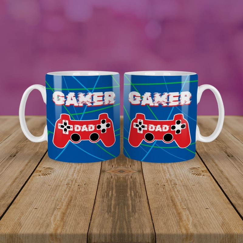 Gamer Dad Controller Mug - 11oz - White