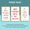 Funny Christmas Cards Bundle - 3 Pack of Xmas Cards - Personalised if needed - For him or For Her - Rude, Adult Christmas Card Pack - Blank inside