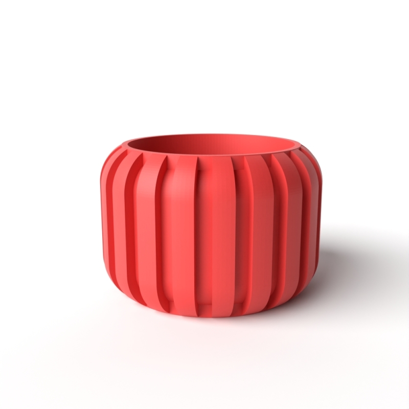 The Panu Planter Pot with Drainage: Tray & Stand Included for Plants - Matte Dark Green - 3"