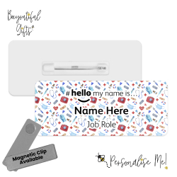 #hello my name is... Name Badge - Watercolour Medical