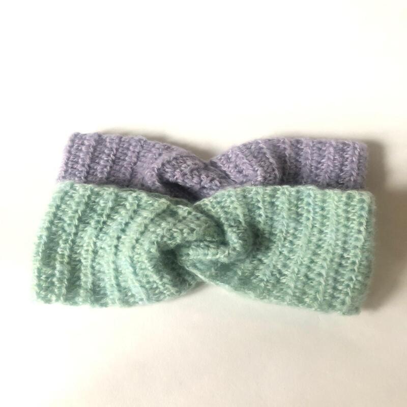Crochet headbands (adult) - Lilac