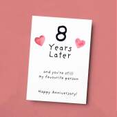 8th Wedding Anniversary Card For Wife Anniversary Card for Husband 8 Year Anniversary Card For Boyfriend or Girlfriend Eighth Anniversary