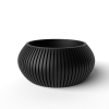 The Torme Planter Pot with Drainage Tray & Stand Included - Black - 3"
