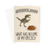 Funny Velociraptor Greeting Card - Paleontology - A5 Portrait - 1 Card