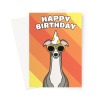 Greyhound Dog Birthday Card - A5 Portrait - 1 Card