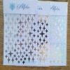 4 Point Star Stickers, Holographic, Silver or Gold - Gold