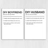 DIY Husband, Do It Yourself Husband, Boyfriend funny, humour dictionary definition anniversary card from spouse (Size A6/A5/A4/Square 6x6") - A6: Single card - Boyfriend