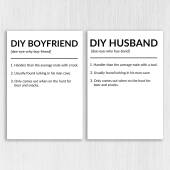 DIY Husband, Do It Yourself Husband, Boyfriend funny, humour dictionary definition anniversary card from spouse (Size A6/A5/A4/Square 6x6")