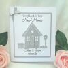 6"  Personalised New Home Card, Housewarming card, Glitter New Home Card - Blank inside