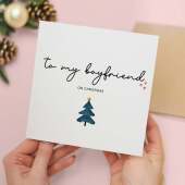 Boyfriend Christmas Card, For Him, Recycled Card, Unique Christmas Card, Boyfriend Gift, Eco-Friendly Card