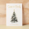 Christmas Card For Sister and Family Card For Her Xmas Card for Sister Christmas Card for Loved One Sister Family Card Christmas Tree Card - Large (5x7) / Blank Message