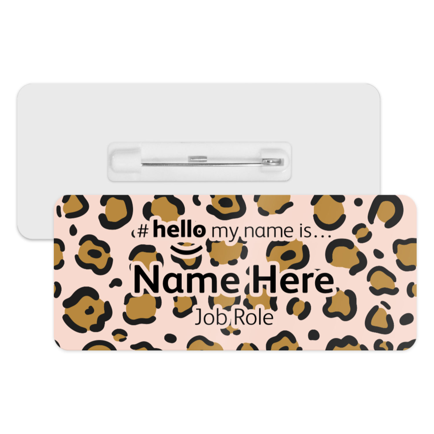 #hello my name is... Name Badge - Leopard Animal Print