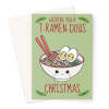 Ramen Noodles Christmas Card - A5 Portrait - 1 Card